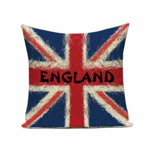Taie d’oreiller drapeau ENGLAND effet toile grattée