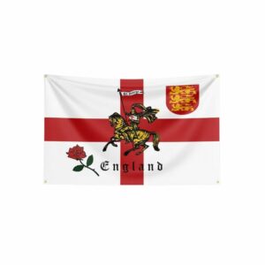 Drapeau Saint George orné - drapeau anglais médiéval