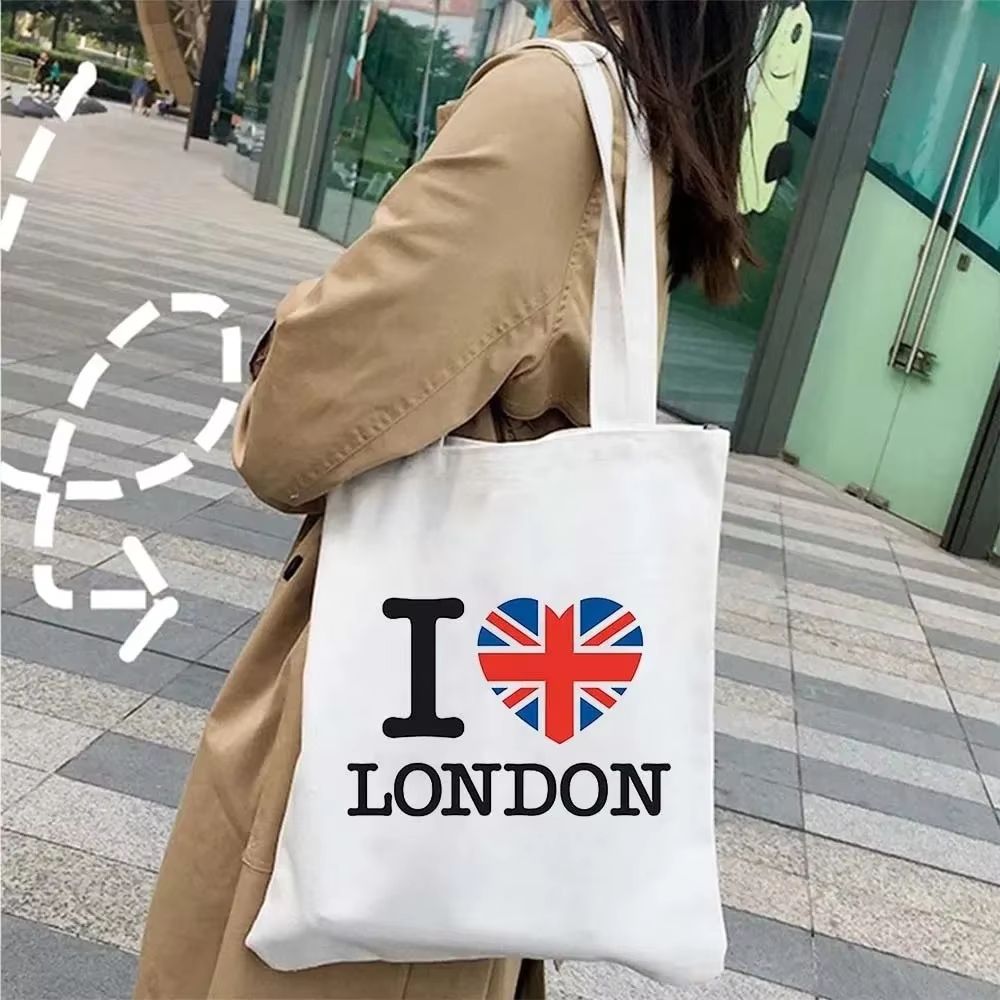 Tote bag blanc "I ♥ London"