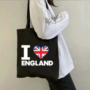 Tote bag noir I love England