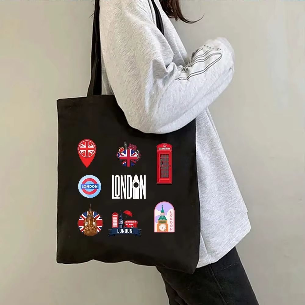 Tote bag noir Icones Londoniennes