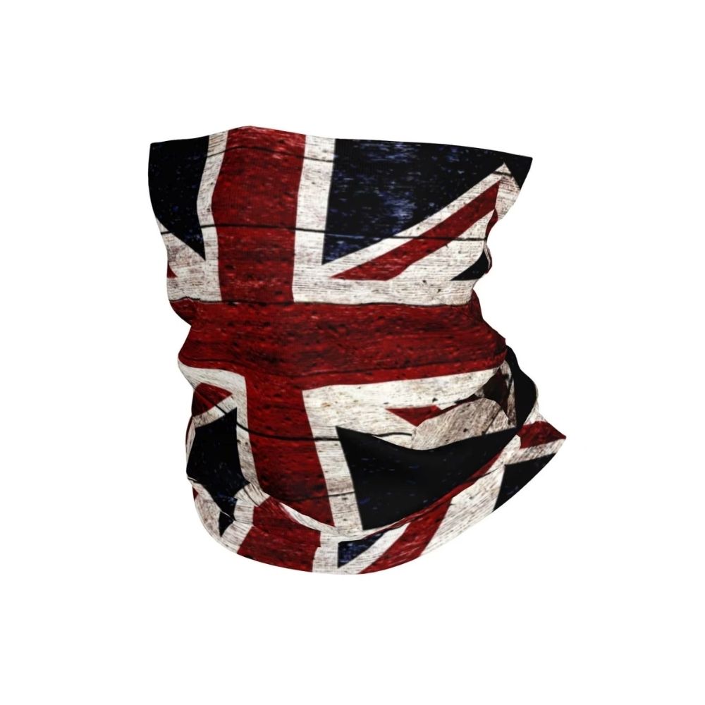 Tour de cou motif drapeau du Royaume-Uni avec effet bois