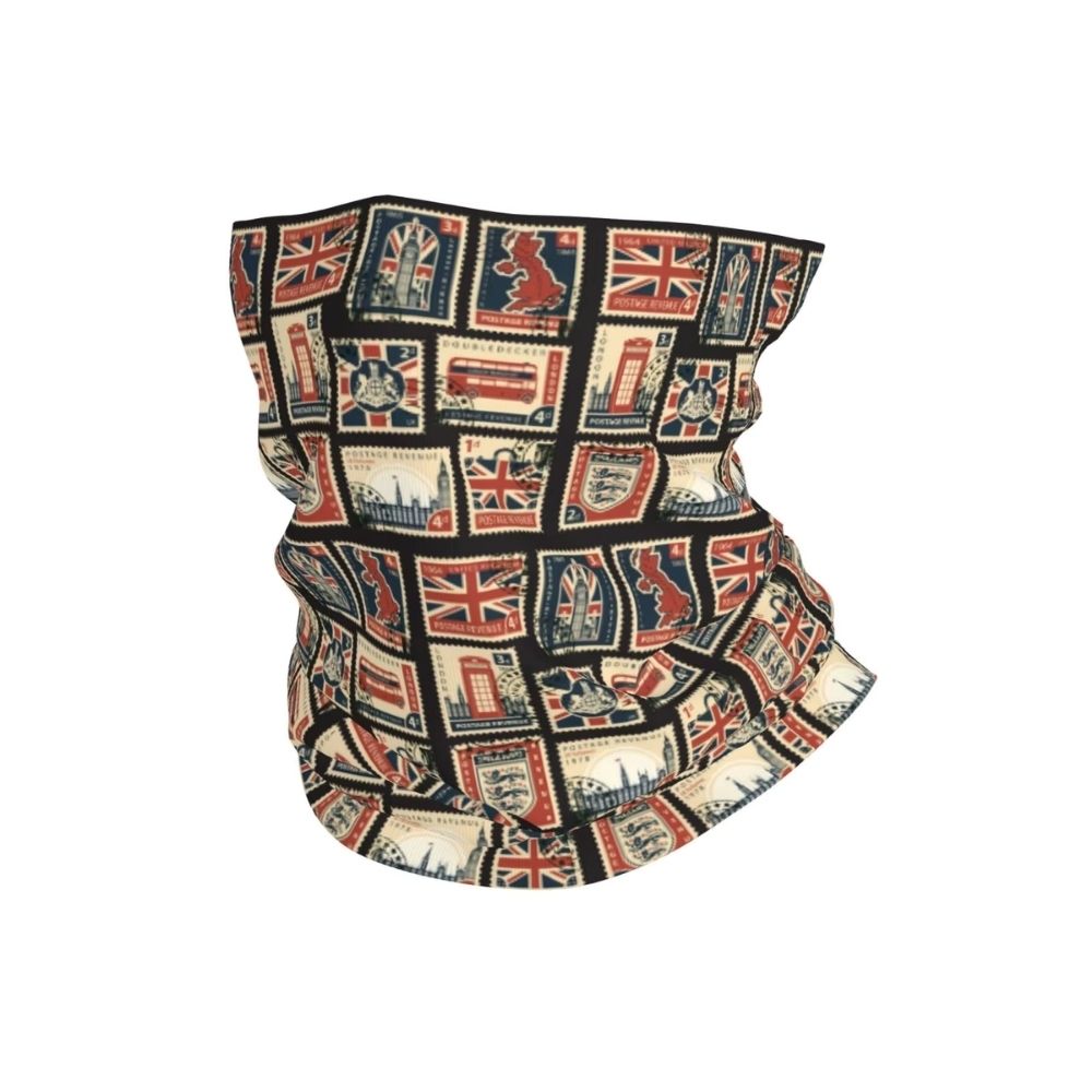 Tour de cou anglais – Motif timbres vintage