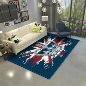 Tapis anglais Union Jack avec couronne