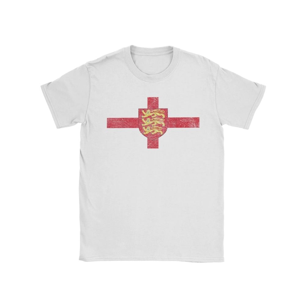 T-shirt blanc croix anglaise et blason des trois lions – Image 3
