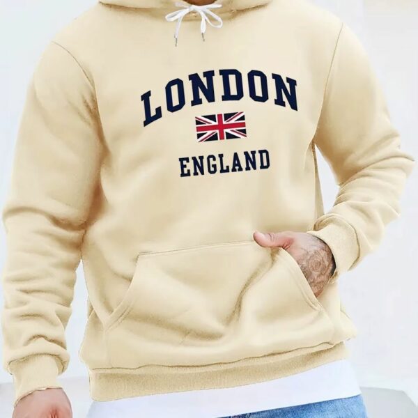 Sweat à capuche beige London England