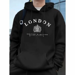 Sweat noir anglais – blason royal
